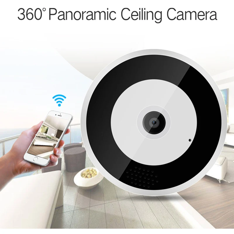 

360° Panoramic Ip Camera Wifi 1080P Home Camara Wireless Camera Cloud Storage VR Fisheye Two-way Audio Night Vision Ip Cam