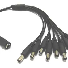 DC от 1 до 8 силовой сплиттер Переходный кабель от 1 до 8 шнур со штырем для камеры видеонаблюдения