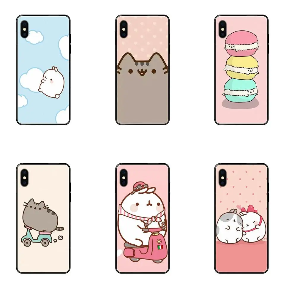 Забавные Molang Симпатичные Swag сотовый мягкие чехлы для телефонов Samsung Galaxy A70 A71 A70E A5