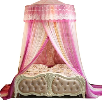 

New dome ceiling mosquito nets 1.5m M net red shakes tone gradient ceiling Princess tiktok