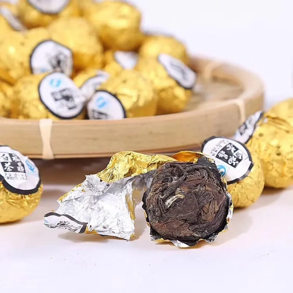 Белый чай Fuding в пакетиках с шариками Xiaotuo Shoumei Gongmei Longzhu Ball Старый белый шоколадный