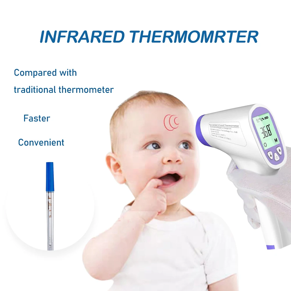 

1PC Digital Infrared Thermometer Multi-Function Non-contact Forehead Termometre Body Temperature Measurement Human Thermometer