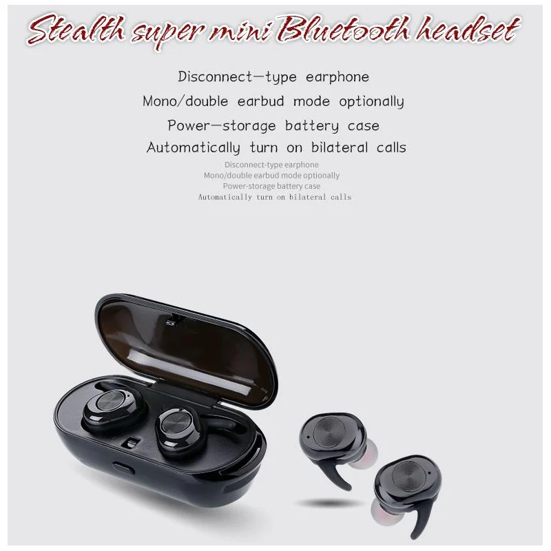 Wireless headset TWS i7s bluetooth 5 0 with wireless charging box and dual connection Android iPhone control playback
