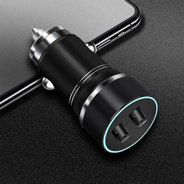 Практичный usb общее автомобильное зарядное устройство с молотком Безопасности для 3.1A DC12-24V мобильного телефона 15W 5V зарядное устройство