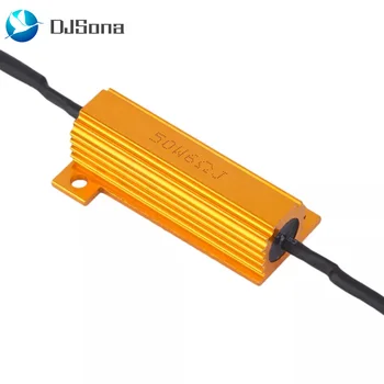 

2PC 12V LED Car Light Resistance Decoder LED Canceller load resistance decode Car Turn Signal Warm White Lights Fix Error