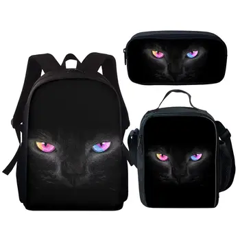 

Cute Animal Cat Pattern School Bag Women Travel Bags Denim Style Children's Backpack Vintage Kids Backpacks Student Book Bags