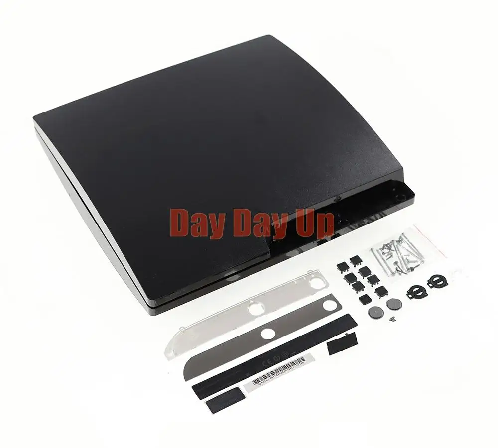 플레이스테이션 3 PS3 슬림 화이트 블랙 풀 하우징 쉘 케이스, 중국산 슬림 화이트 로고, 고품질, 1 세트
