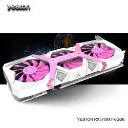 Yeston Radeon RX 5700 XT GPU 8GB GDDR6 256bit 7nm игровой настольный компьютер ПК видеокарты Поддержка DP/HDMI PCI-E X16 3,0