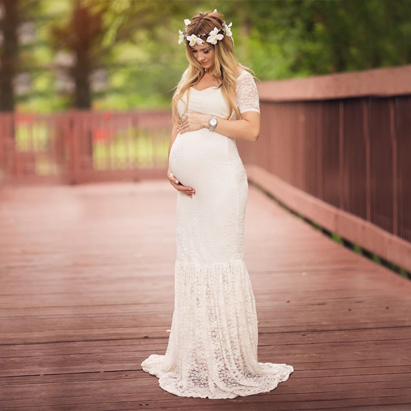 2022 New Maternity Dress Photography Props Summer Short Sleeve Long Maxi  Dress Pregnancy Women Milk Dress Clothes for Pregnant|Dresses| - AliExpress