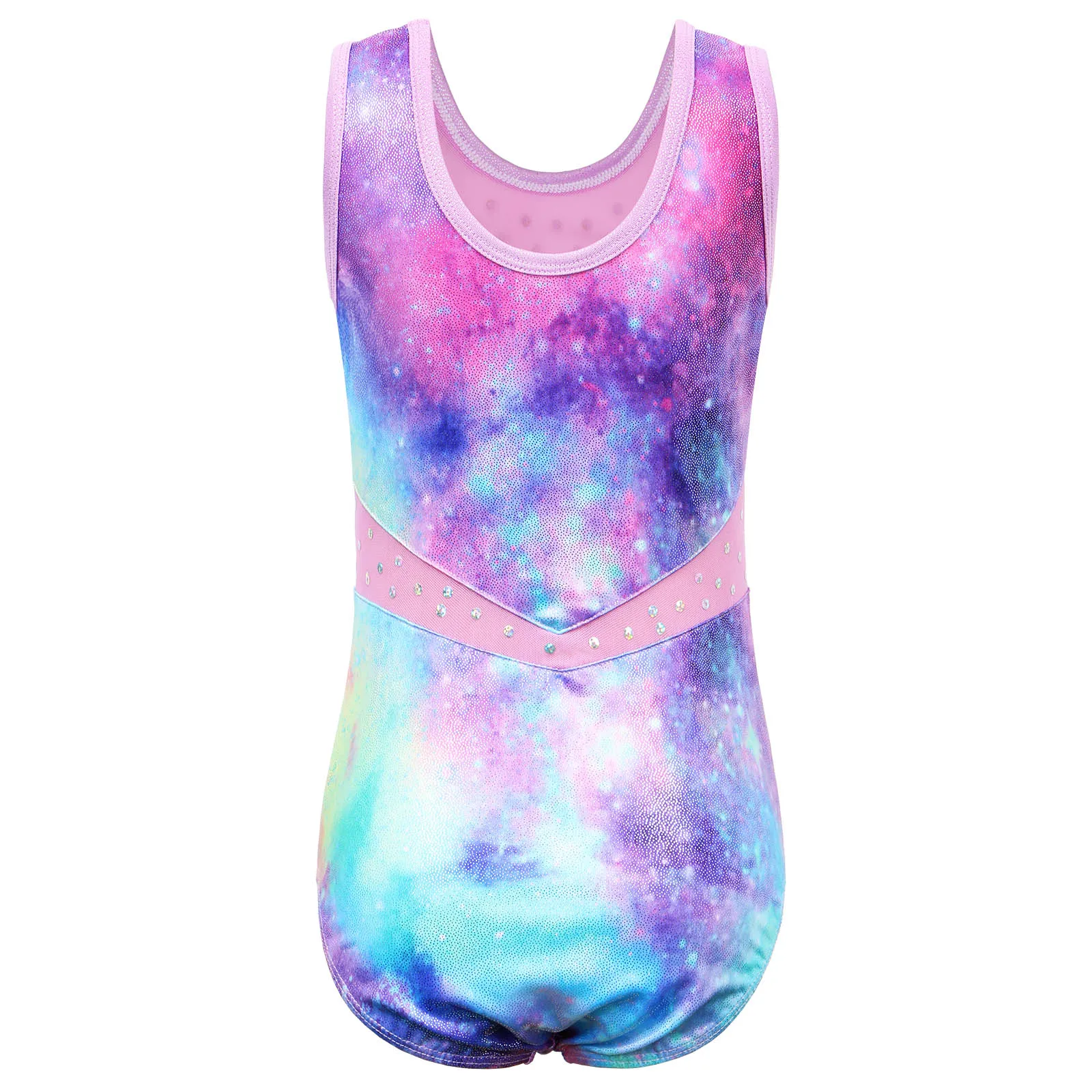 BAOHULU Galaxy Print Leotard for Girls Sleeveless Gymnastics Practice Costume Ballerina Practice Bodysuit Dancewear Jumpsuit ballet leotard,dance leotard,girls dance costumes