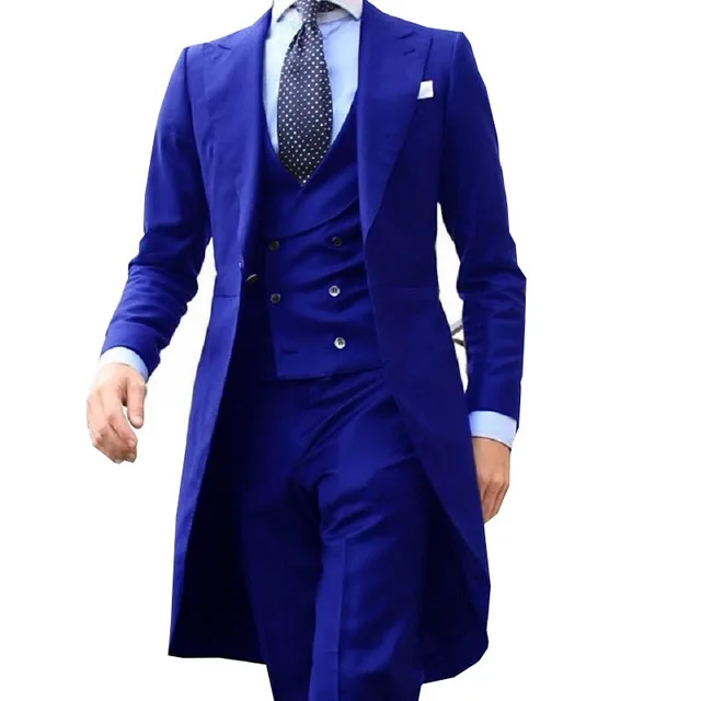 Long Coat Designs Chinese Red Men Suit 