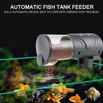 

Aquarium Creatures Large Capacity Feeder Adjustable Fish Feeding Dispenser Food Feeding Tools Suction Cup Or Screw Installation