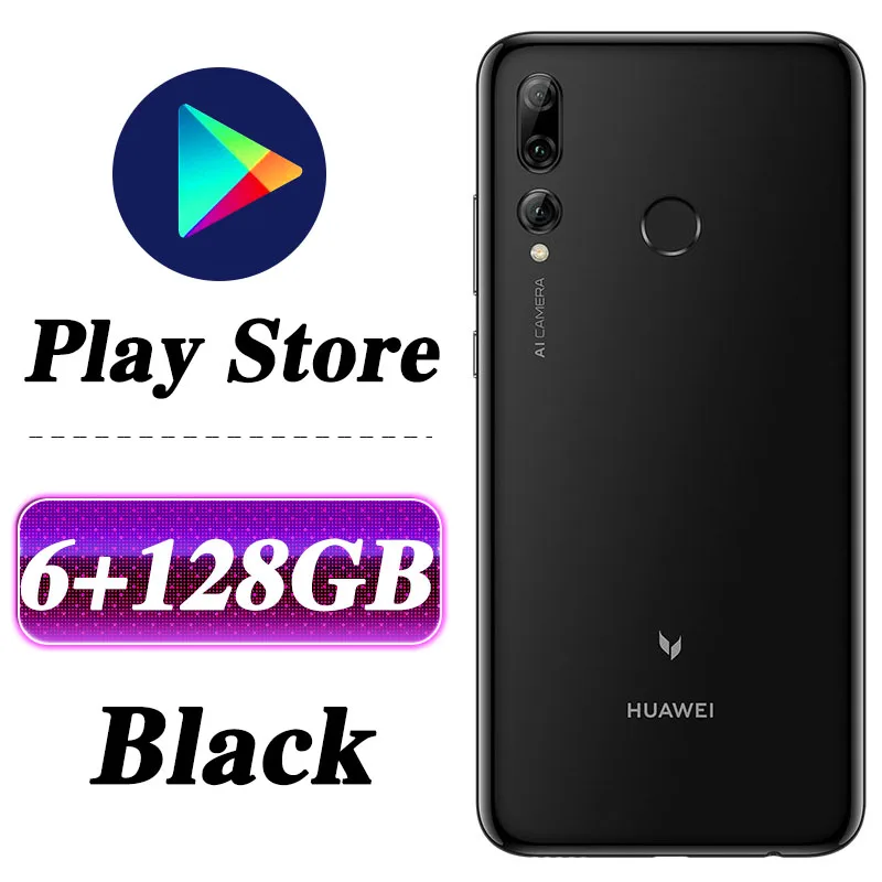 huawei Maimang 8, 6 ГБ, 128 ГБ, мобильный телефон Kirin 710, четыре ядра, 6,21 дюймов, 2340x1080, отпечаток пальца, Android 9,0 - Цвет: 6G 128G Black