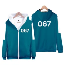 

Korean Squid Game Jacket Hoodie Cosplay Costume 456 218 067 001 Men Hoodies Jacket Women Fleece Streetwear Pullover Sweatshirts