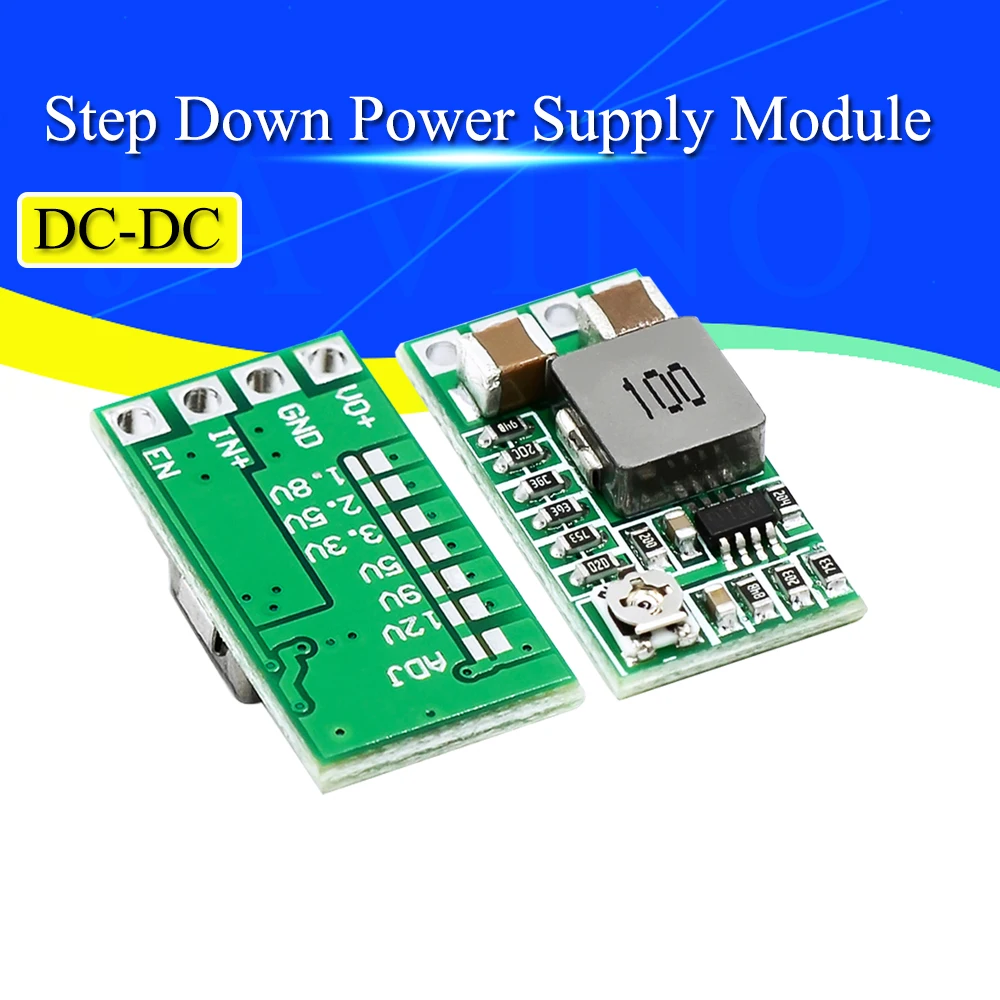 Javino 미니 DC-DC 벅 전원 모듈 12-24V 5V 3A 97.5% 효율 조정 가능 1.8V/2.5V/3.3V/5V/9V/12V 스텝다운 컨버터