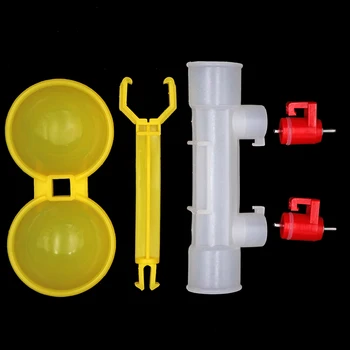 

40 Pcs Cup Pheasant Chicken Watere Poultry Feeding Tools Chicken Feeding Drinker Cup Poultry Quail Water Bowls Double Hanging