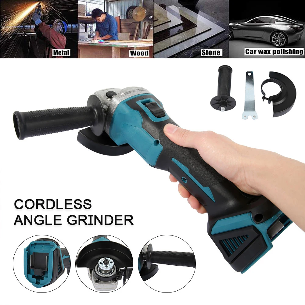 18V 100mm Brushless Cordless Impact Angle Grinder Cutting Power Tools Polishing Machine Angular Grinder Without Battery