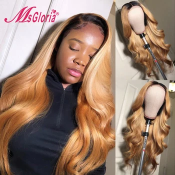 

Body Wave Silk Base Wigs Brazilian Remy Ombre Human Hair Wigs Honey Blown Colored 1b 27 Lace Front Human Hair Wigs For Women