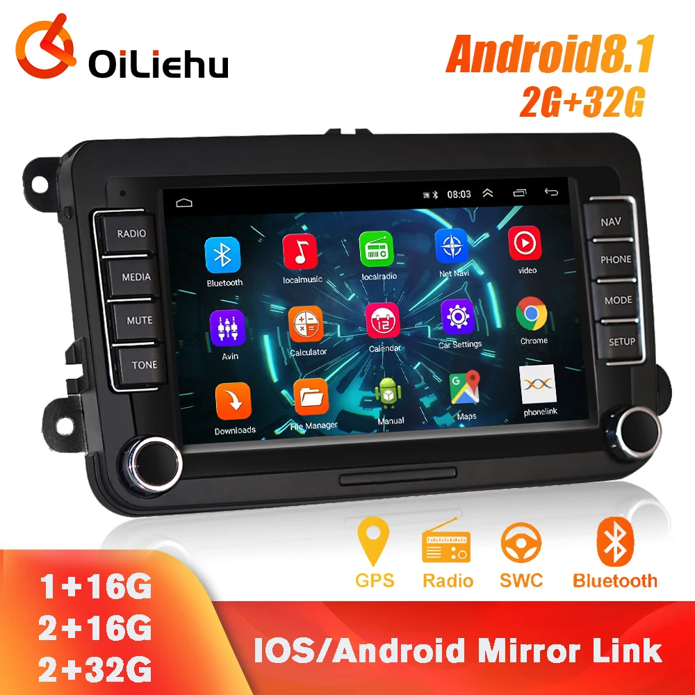 Автомагнитола OiLiehu мультимедийный плеер на Android с 7 &quotэкраном GPS для