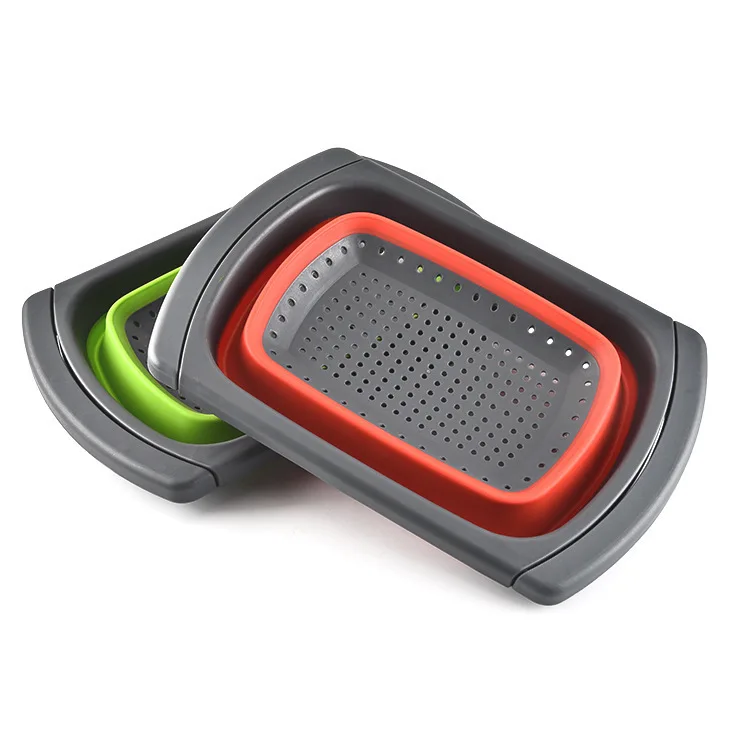 

Kitchen Gadgets Drain Basket Multi-functional Rectangular Extendable And Vegetable Basket Wash Dish Folding Sieve Basket Amazon