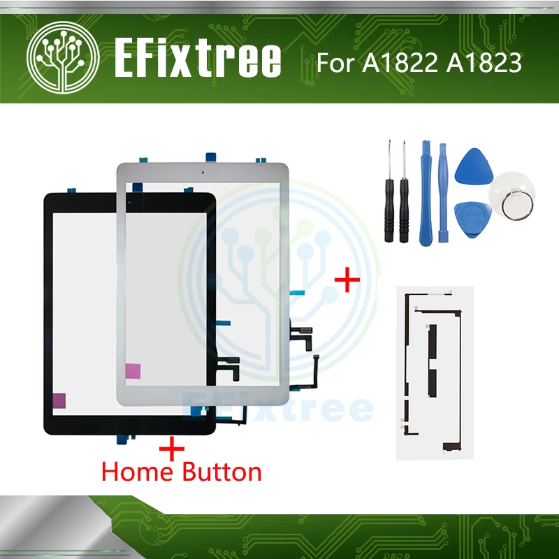 Продажа Новый 2017 год черный белый A1822 A1823 сенсорный экран для iPad 5 5 го поколения дигитайзер внешняя ЖК панель Переднее стекло с наклейкой