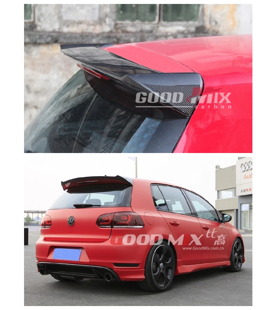 Для Volkswagen VW Golf 6 VI MK6 GTI и R20 только 2010 2011 2012 2013 задний спойлер на крышу оконные крылья губы из углеродного волокна