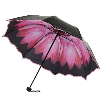 

Large Black Double Umbrella Sunny Daisy Dual Large Folding Shade Umbrella Womens Windproof Regenschirm Rain Umbrellas Y1