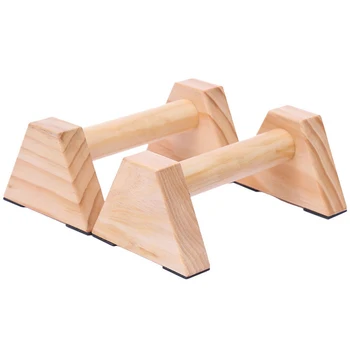 

1 Pair Calisthenics Handstand Bar Wooden Fitness Exercise Tools Training Gear Push-Ups Double Rod Stand