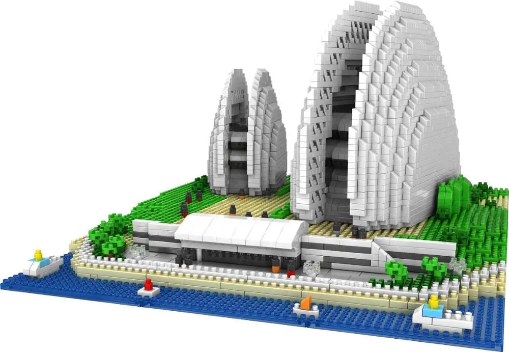 

3962 pcs Mini Blocks Mini World Architecture Shell Conch Opera House Model Building Bricks for Children Toys Kids Gift 9915