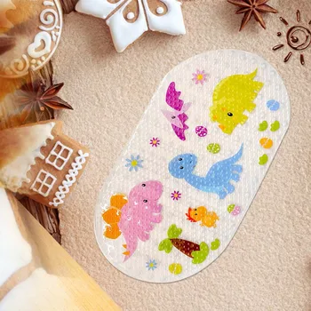 

39*69CM Cute Cartoon Pattern Anti-Slip PVC Bath Mats With Sucker Bathroom Carpet Shower Pad Soft Massage Pads