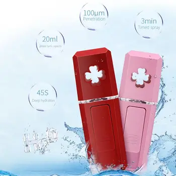 

20ml Handheld Facial Humidifier Lipstick Design USB Rechargeable Air Diffuser Humidifier Home Office Facial Cooling Humidifier