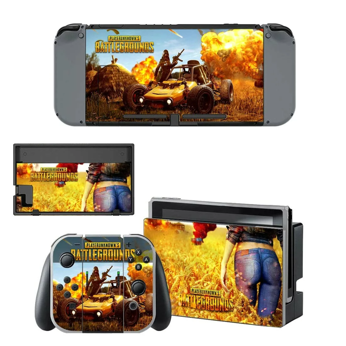 Игра PUBG nintendo switch, наклейки для nintendo Switch, наклейки для nintendo Switch, консоли Joy-con, наклейки для док-станции контроллера
