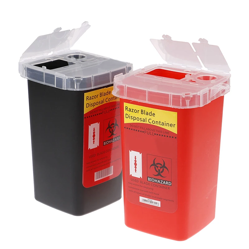 Big Capacity Sharps Container Medical Needles Bin Biohazard Tattoo Piercing Needles Disposal Collect Box Tattoo Artist Waste Box