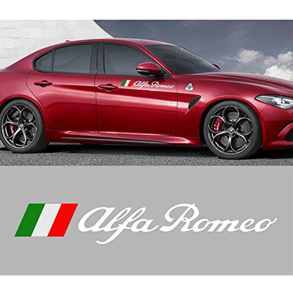 1 шт. 60 см виниловые наклейки на дверь автомобиля для Alfa Romeo Giulia Giulietta 159 156 MITO Stelvio 147