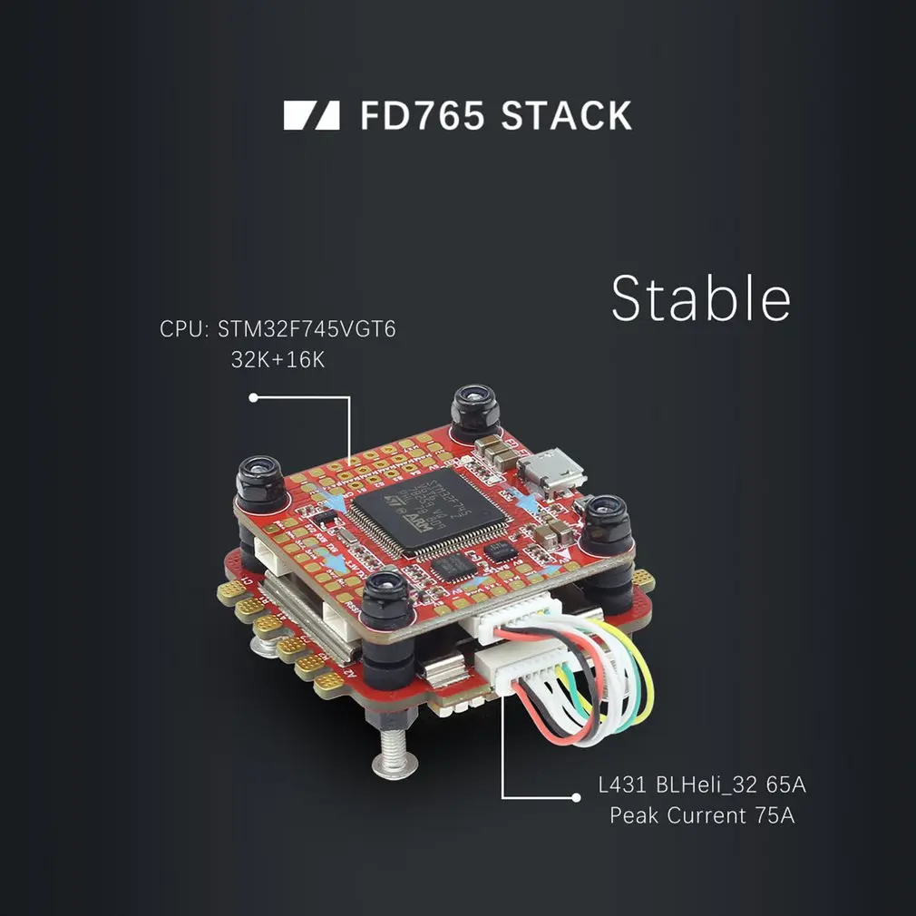 HGLRC вперед 65A 3-6S L431 BL32 4 в 1 ESC+ FD765-VTX F7 FC управление полетом для FPV гоночных дронов аксессуары