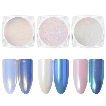 

3 Styles Nail Art Glitters Diamond Pearl Mermaid Powder Shining Glitter Dust Eyeshadow Pearl Powder Makeup Comestics Tools TSLM1