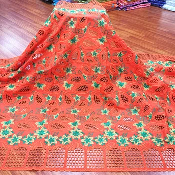 

5Y Swiss lace fabric 2020 heavy beaded embroidery African lace fabrics 100% cotton fabric Swiss voile lace in Switzerland 9L0881