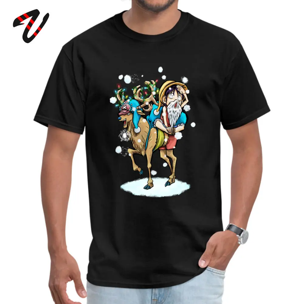 Одна деталь Футболка мужская аниме футболка Тони Чоппер Рождество Луффи забавная футболка Заказная компания топы тройники Рождественский подарок