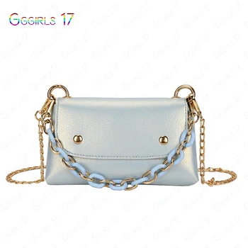 

New Ladies Shoulder Bag PU Messenger Bag Removable Gold-tone Shoulder Chain