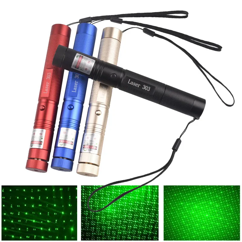 

Hunting 532nm 5mw Green Lasers Sight Laser pointer High Powerful Adjustable Focus Lazer 303 pen Head Burning Match