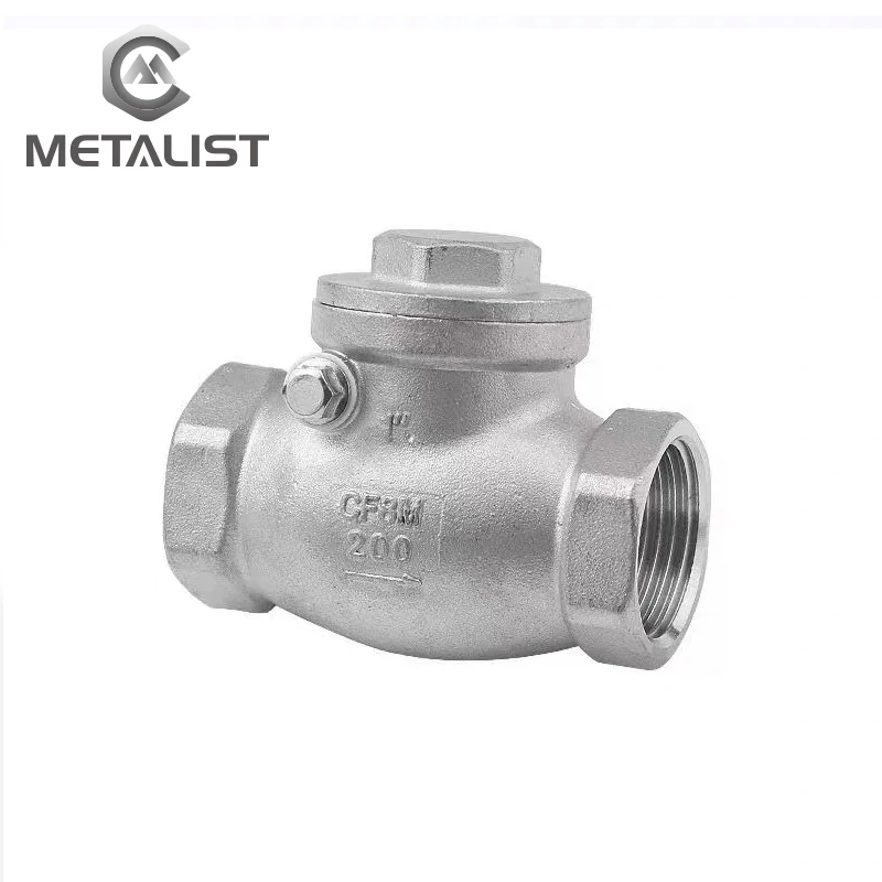 Металлист BSPT 1/" DN15 резьбовой обратный клапан 200Psi из нержавеющей стали SS316 женский обратный клапан