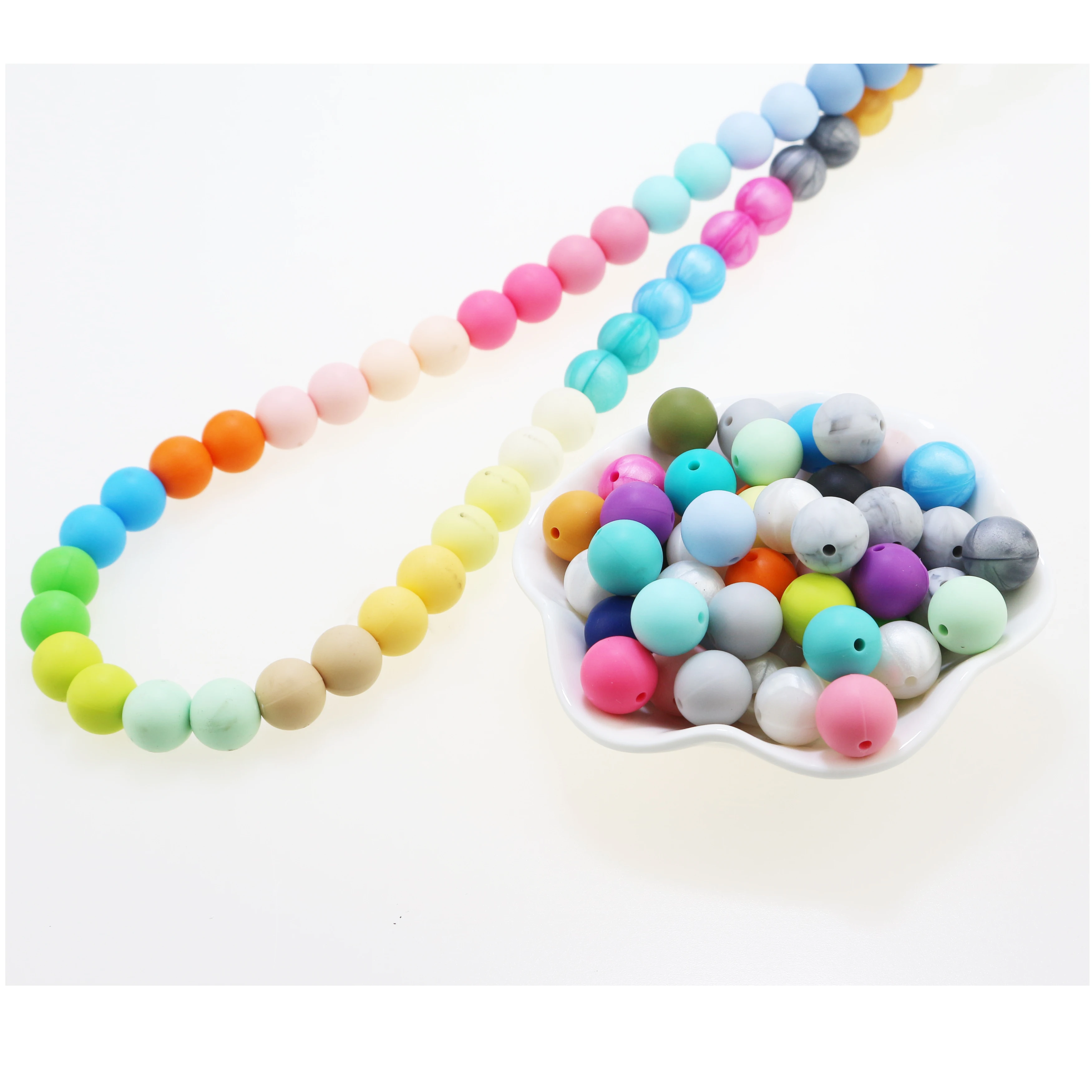 Силиконовые Бусины детский Прорезыватель для зубов 100 шт. 12 мм Аксессуары