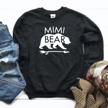 

Mimi Bear Graphic Women Sweatshirt Arrow Fashion Funny Streetwear Pullover Girl Lovely Full Sleeve Autumn Jumpers Dropshipping