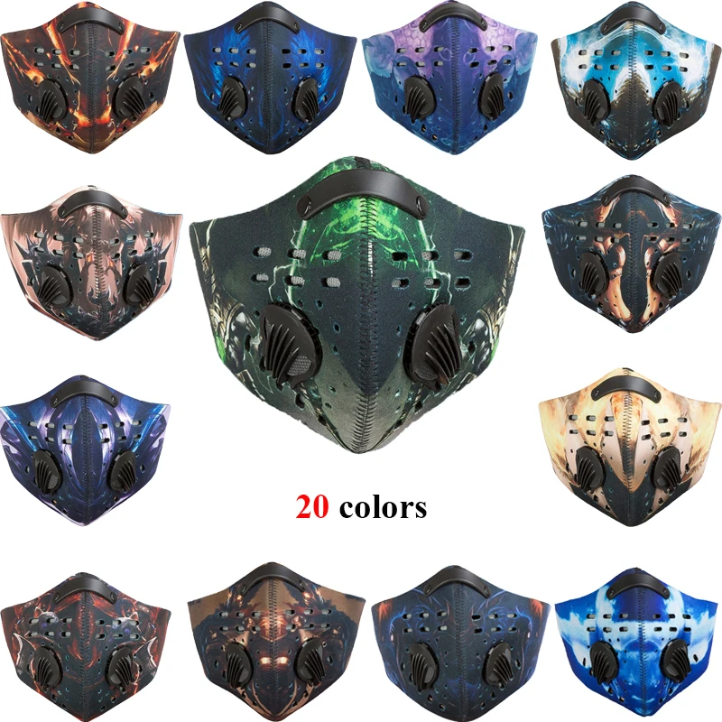 

Anti-PM 2.5/smog cycling mask half face 20 colors Men Women riding hunting training bicycle mouth dust mask Sport bike shield