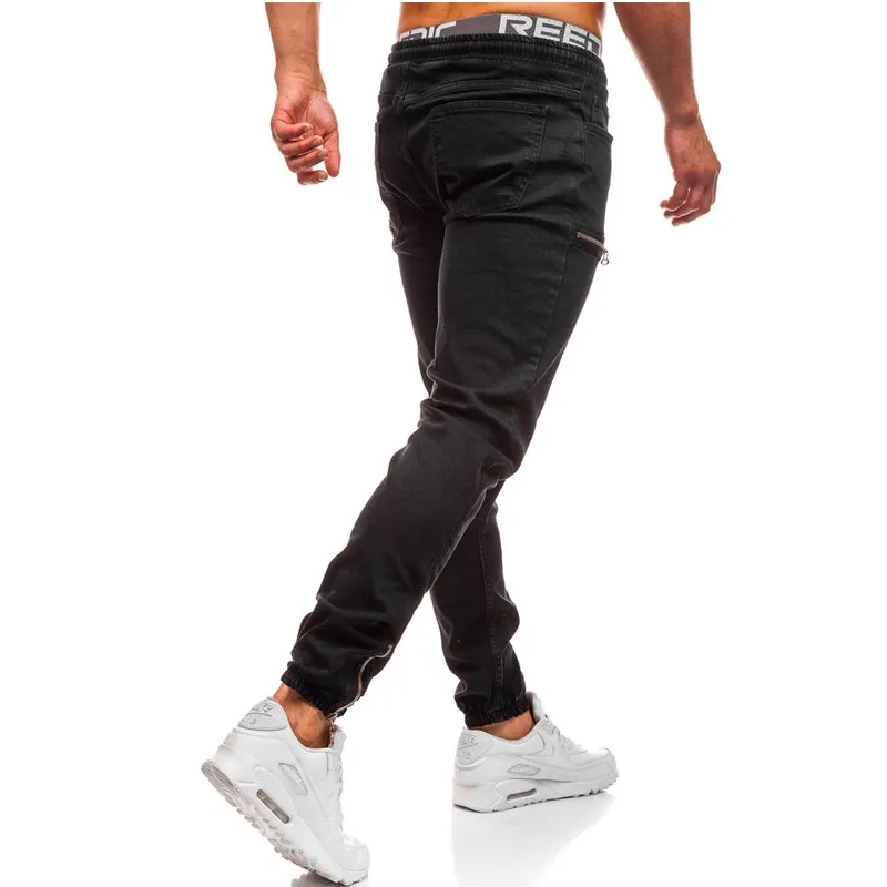 Low Price 3 Styles Men Stretchy Skinny Biker Slim Fit Denim Men Multi-pocket zipper pencil Pants men casual jeans fashion Casual Trousers