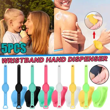 

Fashion Silicone Hand Sanitizer Wristband Dispensing Portable Bracelet Wristband Hand Dispenser 10ML Hand Sanitizer Dispensing