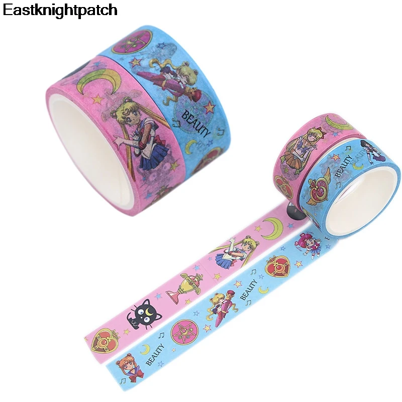 Sailor Moon Аниме DIY Скрапбукинг липкий клей Васи бумага маскирующая лента kawaii печатные узоры наклейки E0827