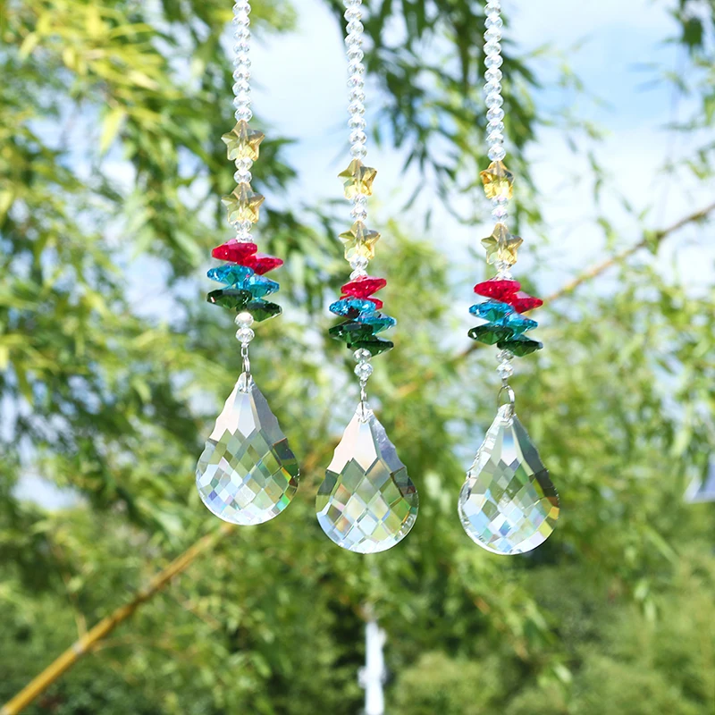 H& D Висячие окна Suncatcher украшения люстра кристаллы призмы Радуга Octogon чакра Коллекция декор, набор из 3