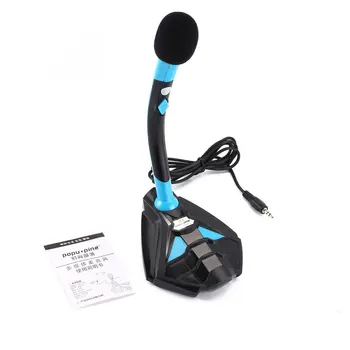 

K1 DC 3.5m Singing Vedio USB Capacitor Wire Microphone Online Game Sing Recording computer PC Laptop