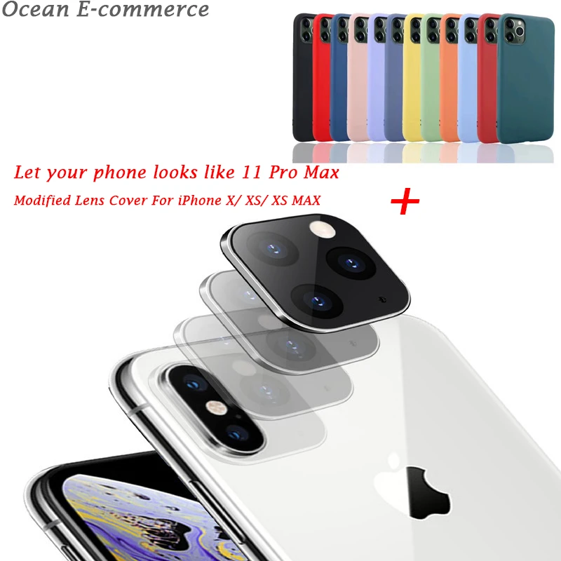 

Modified Camera Cover Seconds Change For iPhone 11 Pro/ Max Applicable iPhone Apple X/ XS/ XS MAX Metal Glass Lens Sticker Case